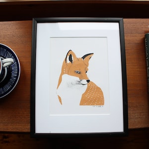 Fox silkscreen print