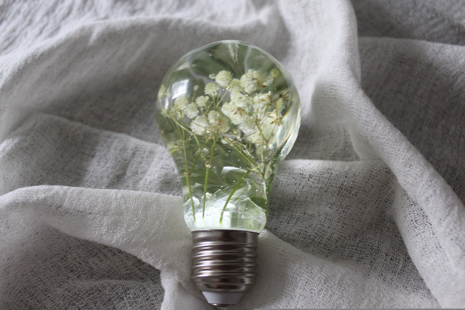Real flower light bulb resin light bulb real light bulb Etsy