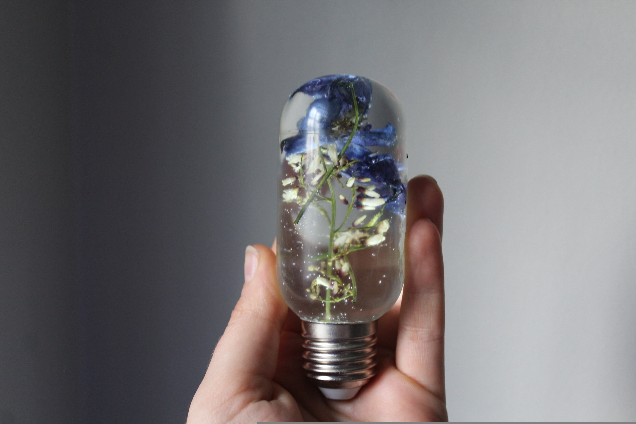 Real flower light bulb resin light bulb real light bulb Etsy