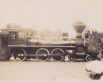 ビンテージ写真、1252 ミッドランド鉄道の踏切、蒸気機関車、1931 年、交通、地方語、スナップショット、歴史