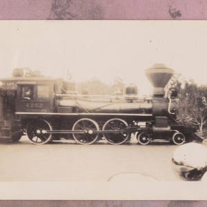 Vintage Photo, 1252 Midland Railway Train Crossing, Steam Locomotive, 1931, Transportation, Vernacular, Snapshot, History