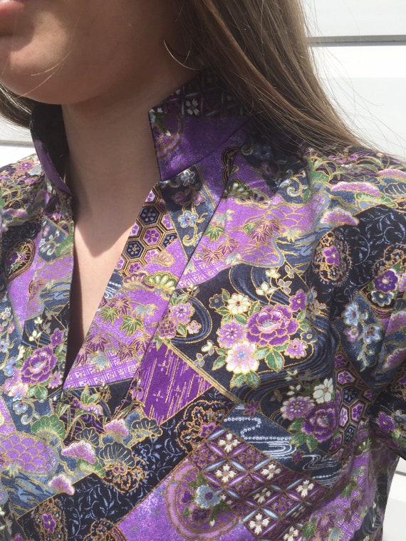 80s vintage blouse, Chinese vintage blouse, New W… - image 3