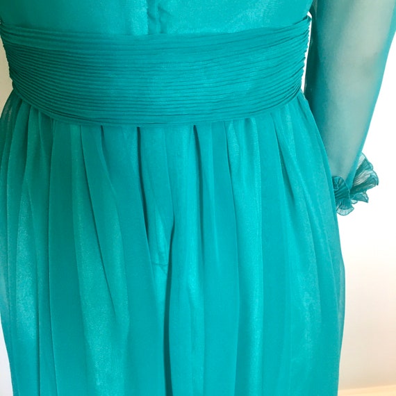 80s vintage dress, Green prom dress, Princess Dia… - image 6