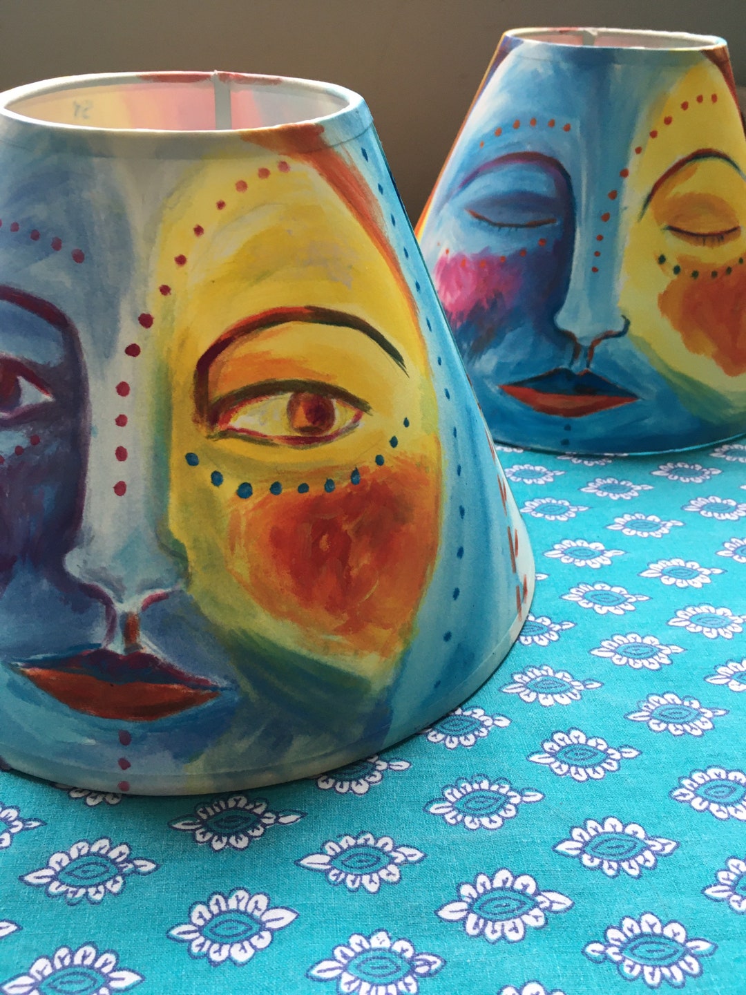 Lampshades, Hand Painted, Charleston Style Lamps, Bedside Lampshade