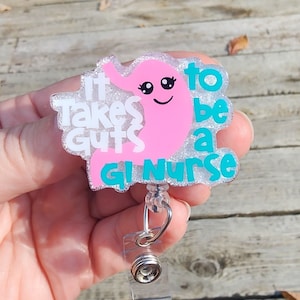 GI Nurse Badge Reel, Gastro Nurse Badge Reel, GI Specialist Badge Holder, Funny Badge Reel, Gastroenterology Badge Reel