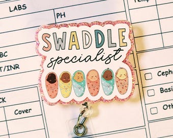 Portabadge per specialista in fasciatura: regalo per infermiere/i di terapia intensiva neonatale, intercambiabile