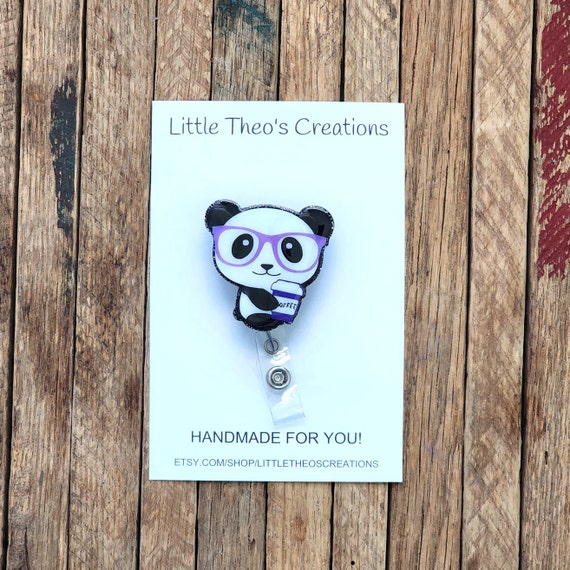 Panda Badge Reel, Retractable Badge Holder for Nurses, Animal