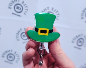 St. Patrick's Day Hat Badge Reel: Lucky Green Accessory