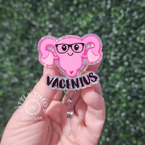 Vagenius Badge Reel: Funny OB Nurse Retractable Badge Clip