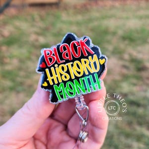 Black History Month Badge Reel: African American Pride ID Holder