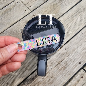 Personalized Glitter Acrylic Name Tag for Stanley Tumbler