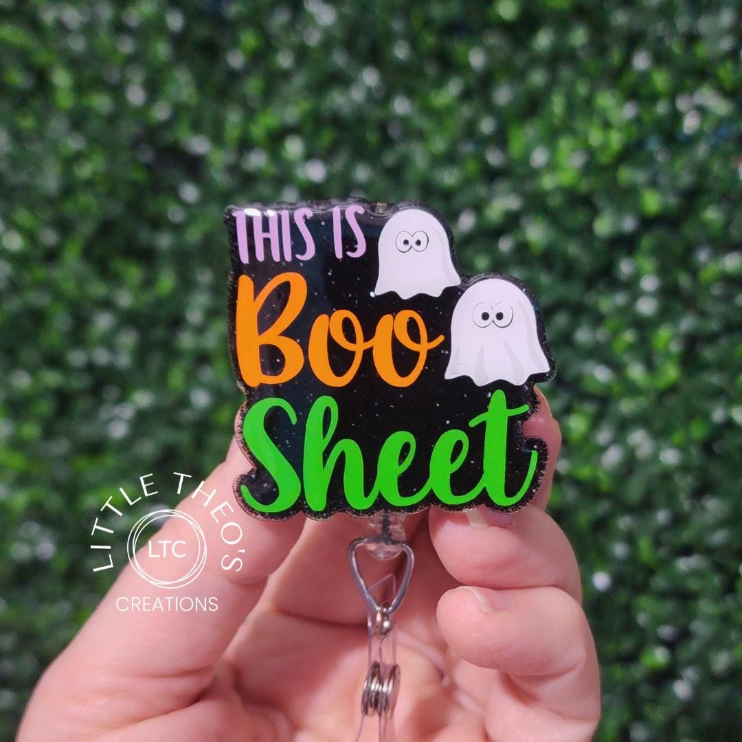 Spooky Ghost Badge Reel: Halloween Nurse ID Holder - Etsy