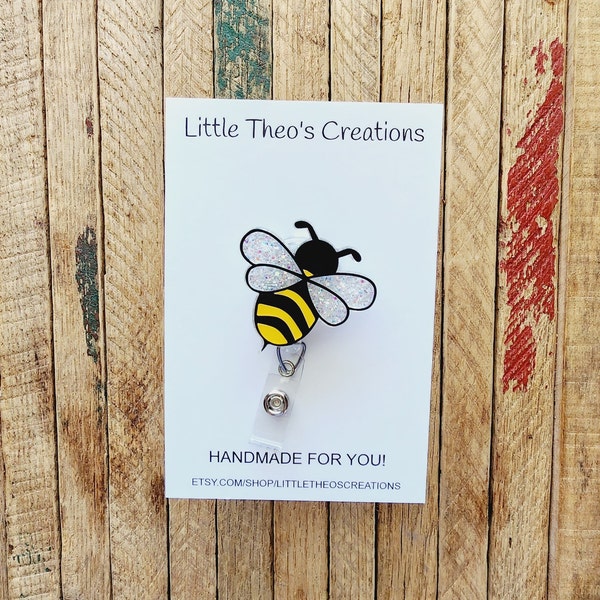 Bumblebee Badge Reel, Bee ID Badge Reel, Spring Badge Reel, Insect Badge Holder