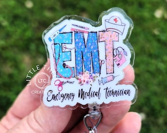 EMT Badge Reel: Medizinischer Ausweisclip aus Acryl
