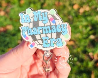 Pharmacy Era Badge Reel: Retractable ID Holder, Pharmacist Gift