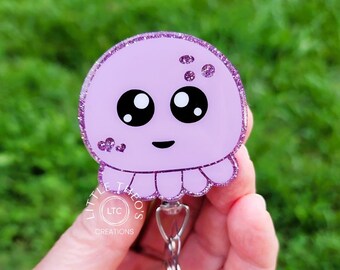 Octopus Badge Reel, Retractable ID Holder, Nurse Badge Reel