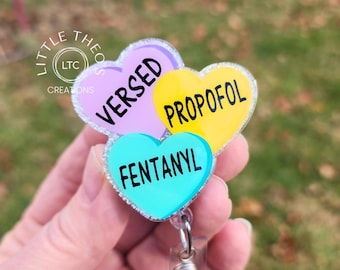 Conversation Hearts Badge Reel: ICU Nurse Valentine's Day