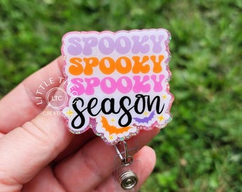 Spooky Season Badge Reel: Halloween Nurse Retractable Badge Holder