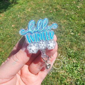 Snowflake Sable Corgi Retractable Badge Reel, 1 - View #4