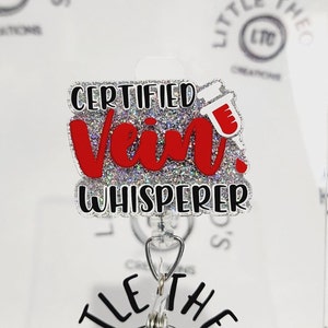 Vein Whisperer Badge Reel: Nurse Phlebotomist Medical Gift