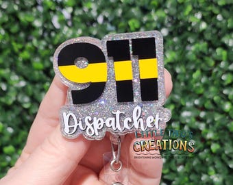 Carrete de identificación de operador de emergencia retráctil para el 911