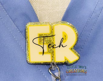 ER Tech Badge Reel: Interchangeable Emergency Room ID Holder