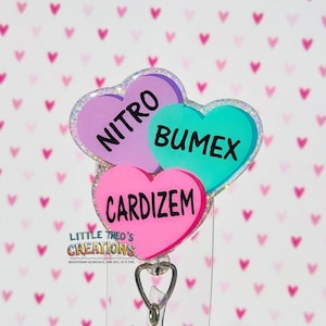 Conversation Hearts Badge Reel: Cardiac Nurse Valentine's Day Topper