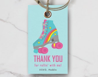 Roller Skate Party Favors Roller Skating Party Favors Printable Favor Tags Template Instant Download Rollerskating Gift Tags PWL9