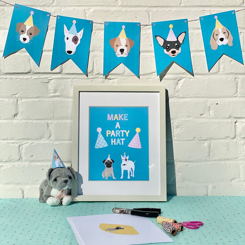 Dog Party Hat Printable Dog Hat Puppy Party Dog Party Decor | Etsy