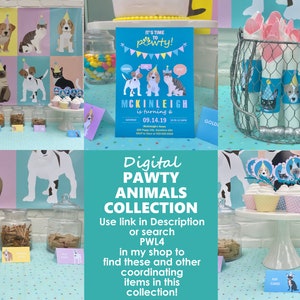 Adopt a Pet Birthday Party Invitation Template Editable Print Text Email Pet Birthday Invite Pet Adoption Party Invites Pet Pawty Corjl PWL4 image 2