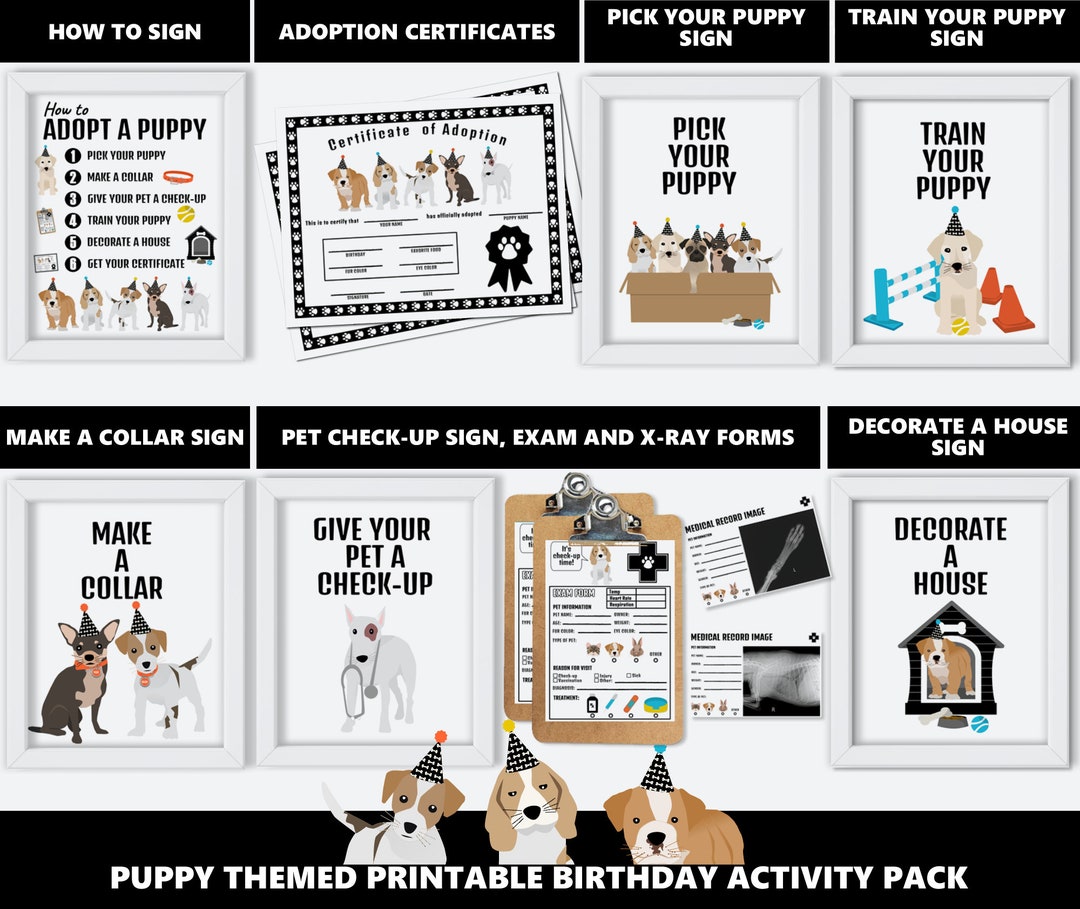 Boys Dog Party Theme Activities Adopt a Puppy Party Adoption Center ...