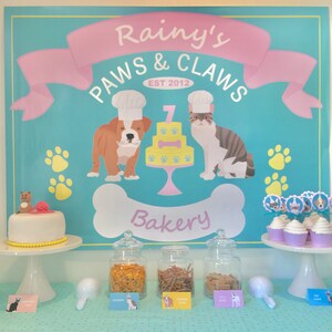 Printable Pet Party Birthday Bunting Banner Girls Birthday Decorations Adopt a Pet Party Supplies Pet Adoption Party Decor Kids PWL4 image 4