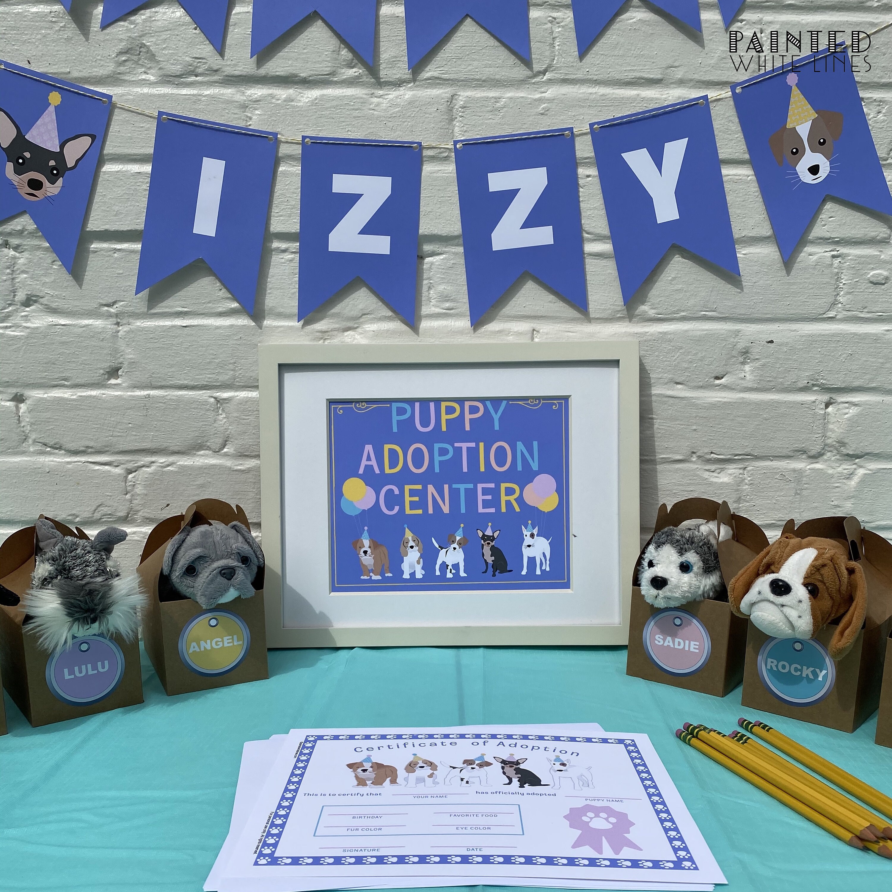 Puppy Dog Adoption Certificate Printable Girls Birthday Party Favor ...