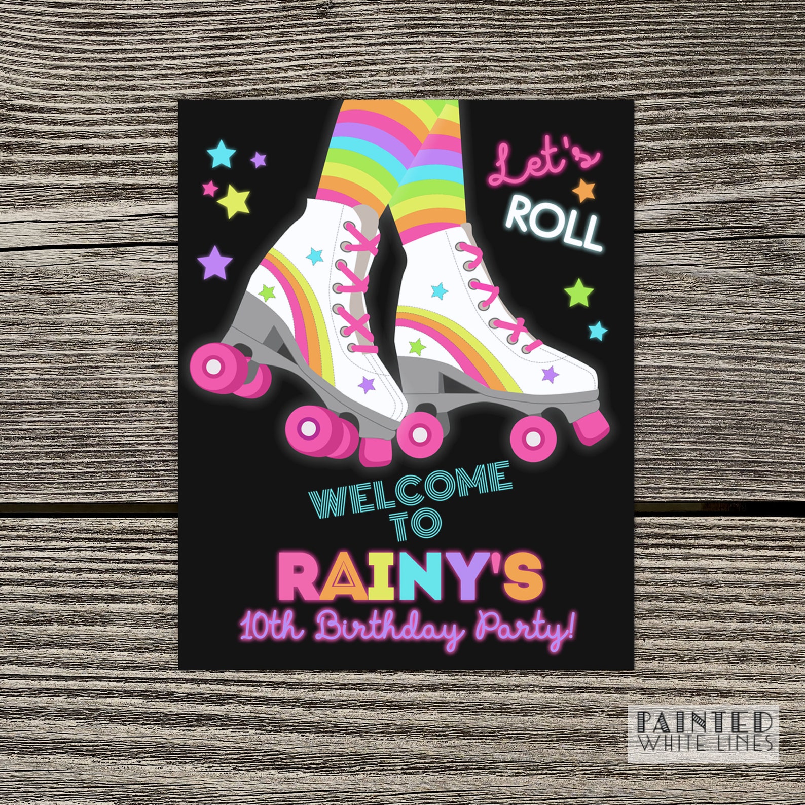 Roller Skate Cupcake Toppers Printable Roller Skate Cake - Etsy