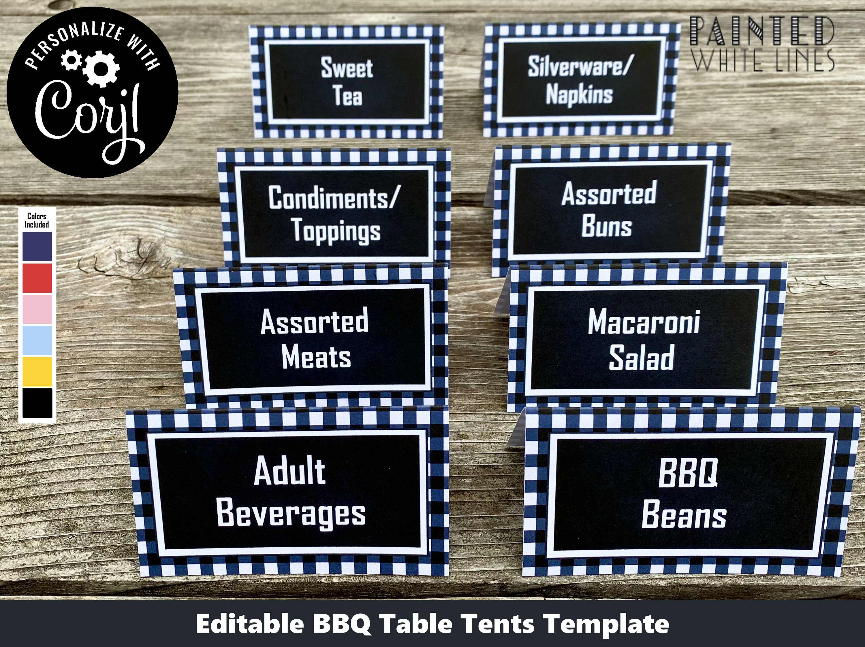 Backyard BBQ Table Tents Template Black and White BBQ Food Labels I Do BBQ Summer Bbq Party Barbecue Barbeque Decorations