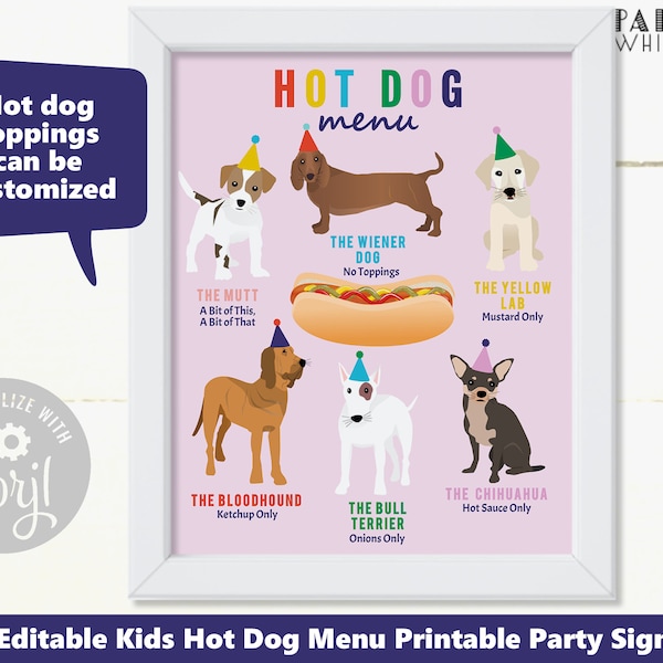 Hot Diggity Dog Bar Signs - Etsy