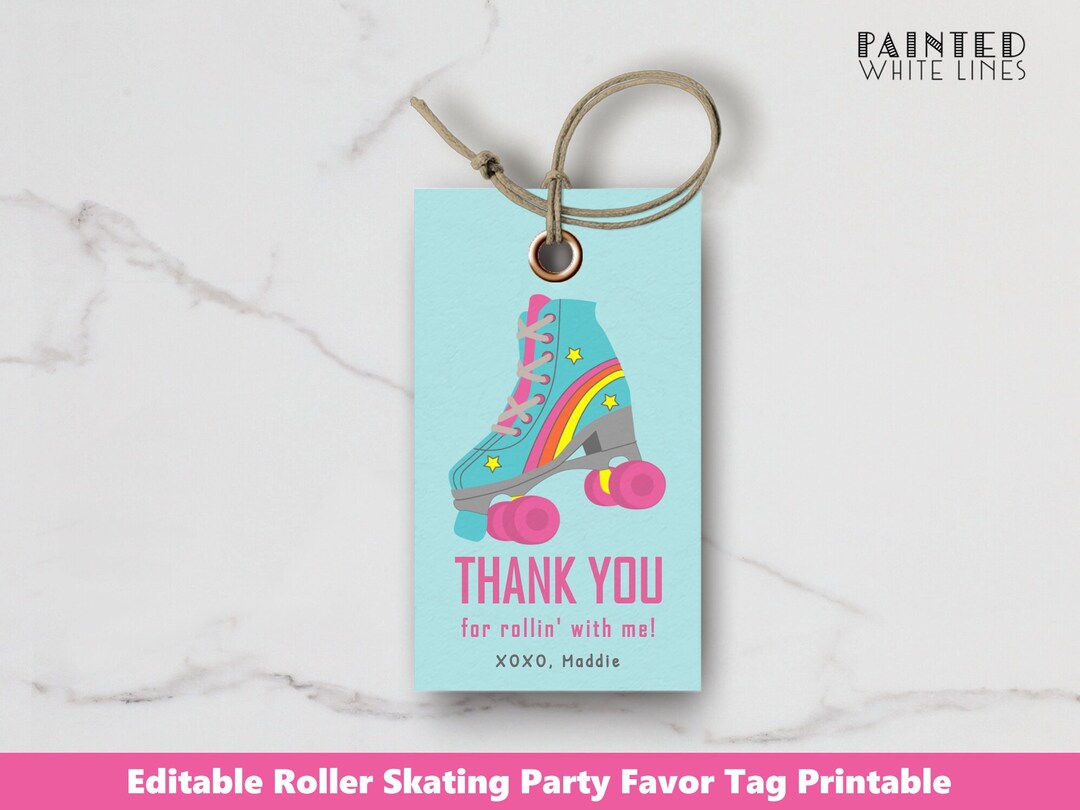Roller Skate Party Favors Roller Skating Party Favors Printable Favor ...