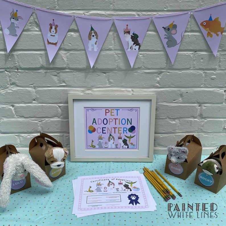 Pet Party Invitation Template Digital Download Blue Boy Girl Etsy