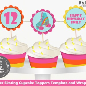 Printable Roller Skate Cupcake Toppers Template Roller Skate - Etsy