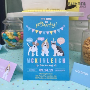 Girls Adopt a Pet Party Instant Download Girls Birthday Party Decor Pet Adoption Party Pet Theme Birthday Printables Dog Cat Party PWL4 image 3
