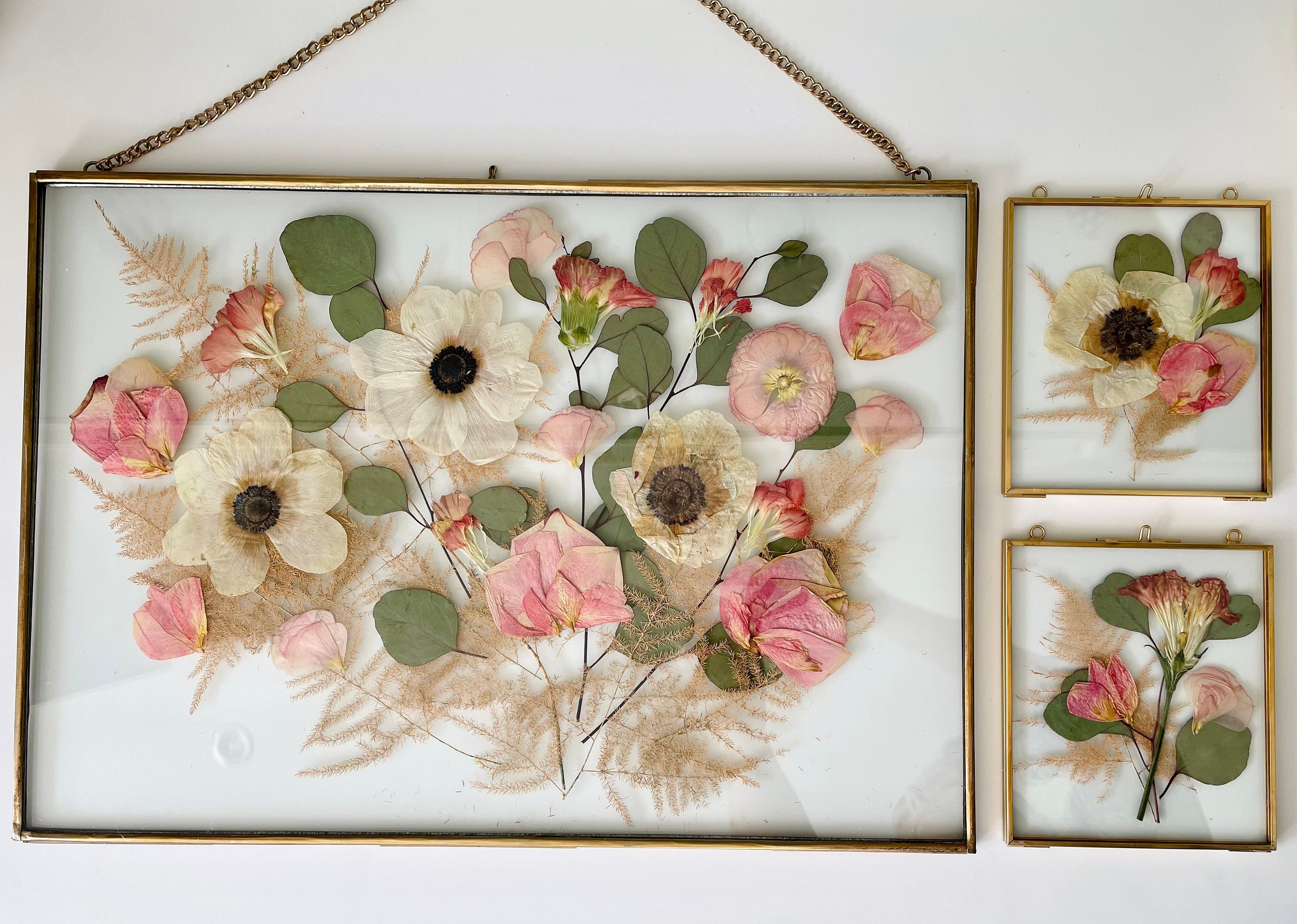 Framed Dried Flowers Pink Petals - Flora Framed Flowers