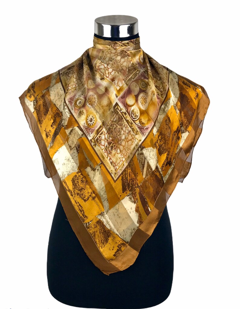 Jean Louis Scherrer paris silk scarf vintage scarves gift k size 34 inches