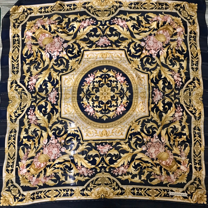 Giandonato silk scarf vintage scarves with tag scarves gift o size 34 inches