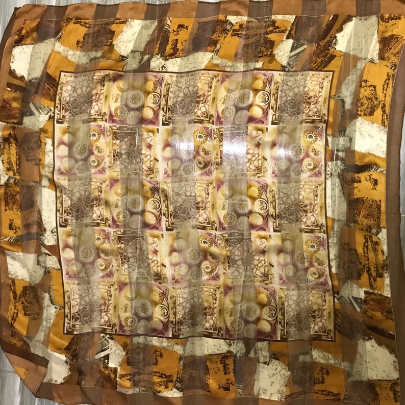 Jean Louis Scherrer paris silk scarf vintage scarves gift k size 34 inches