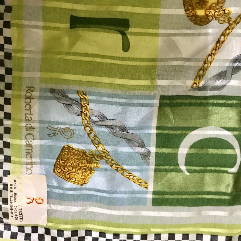 Roberta di camerino silk scarf mini scarf gift x size 24 inches