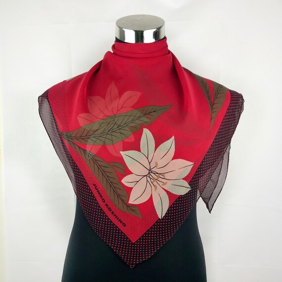 Junko koshino silk scarf vintage scarves gift ss size 34 inches