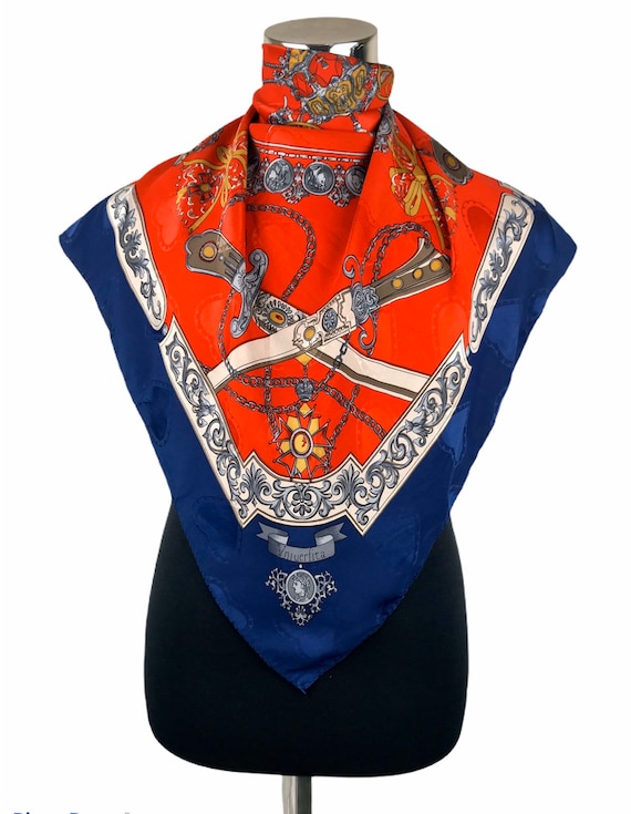 Italian silk scarf vintage scarves gift ss size 34 inches Etsy