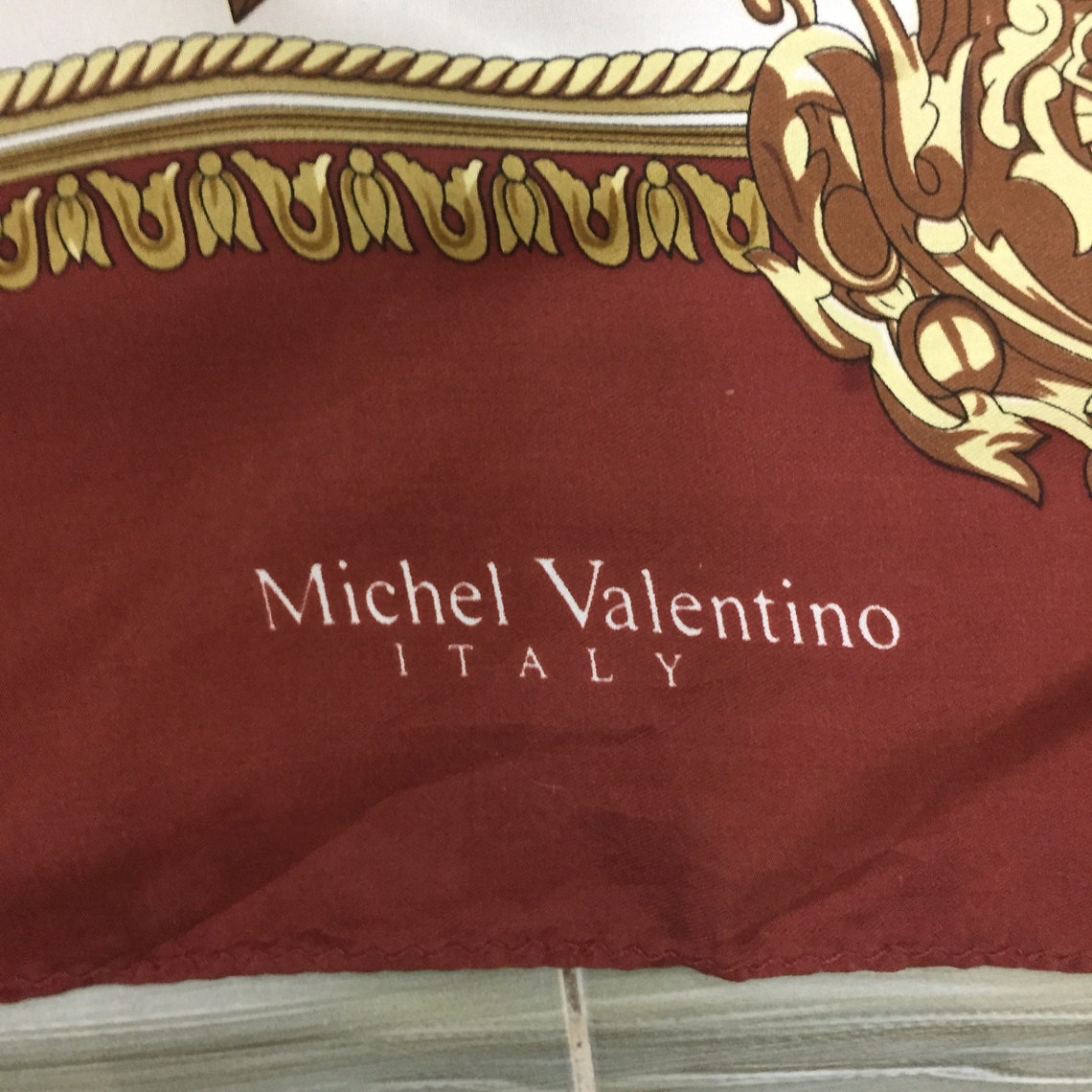 Michel valentino italy silk scarf vintage scarves gift for her | Etsy