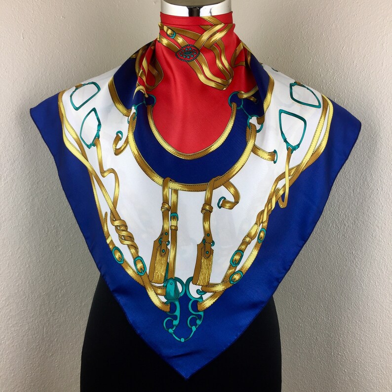 Italy design scarf vintage scarves gift for her N size 34 Etsy