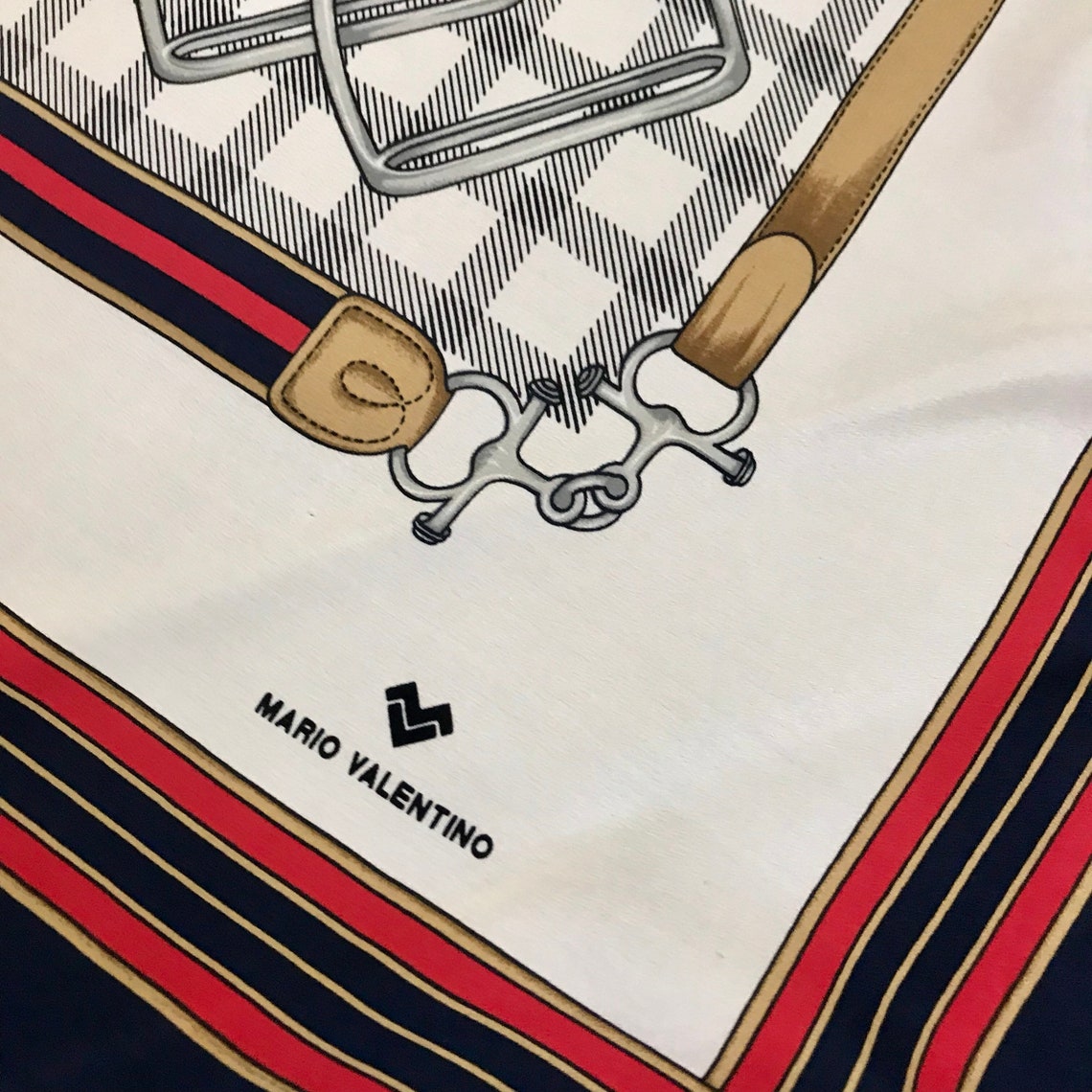 Mario valentino silk scarf vintage scarves gift for her R size Etsy